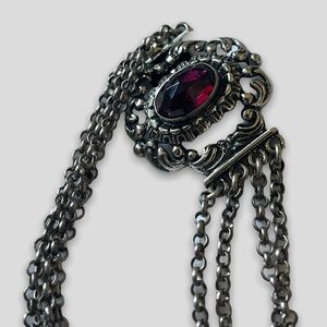 Silver and Garnet Victorian Choker